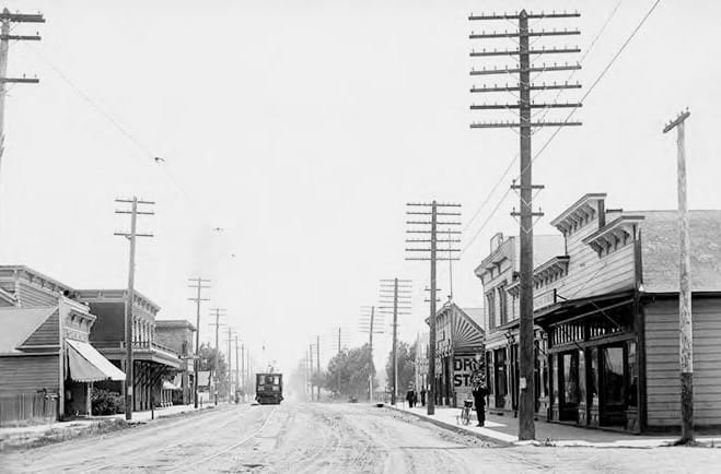 A Mayfield street scene of about 1914